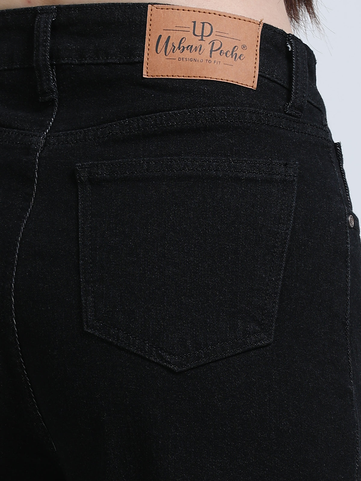 High Rise Wide Leg Jeans - Black