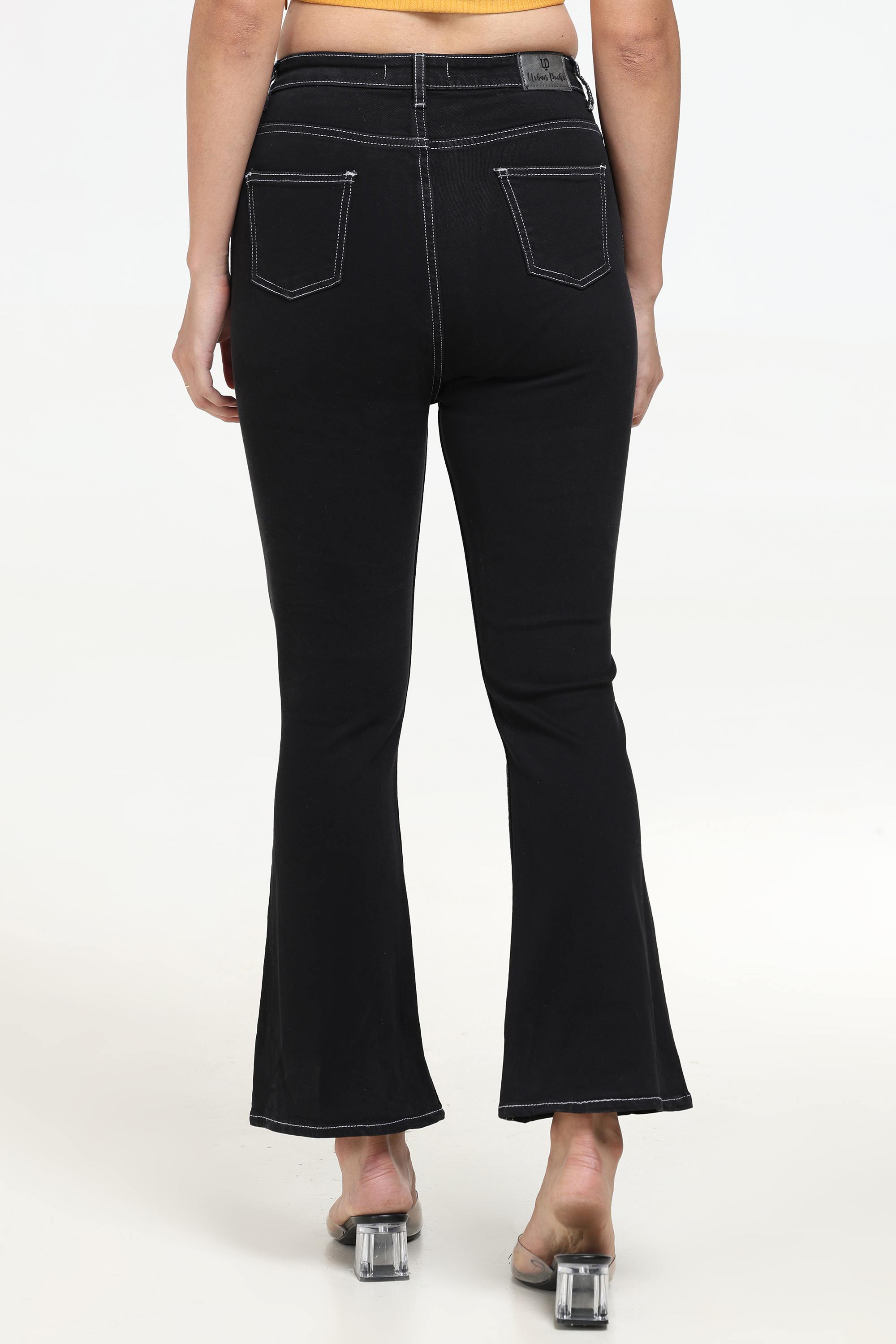 High Rise Bootcut Jeans - Black