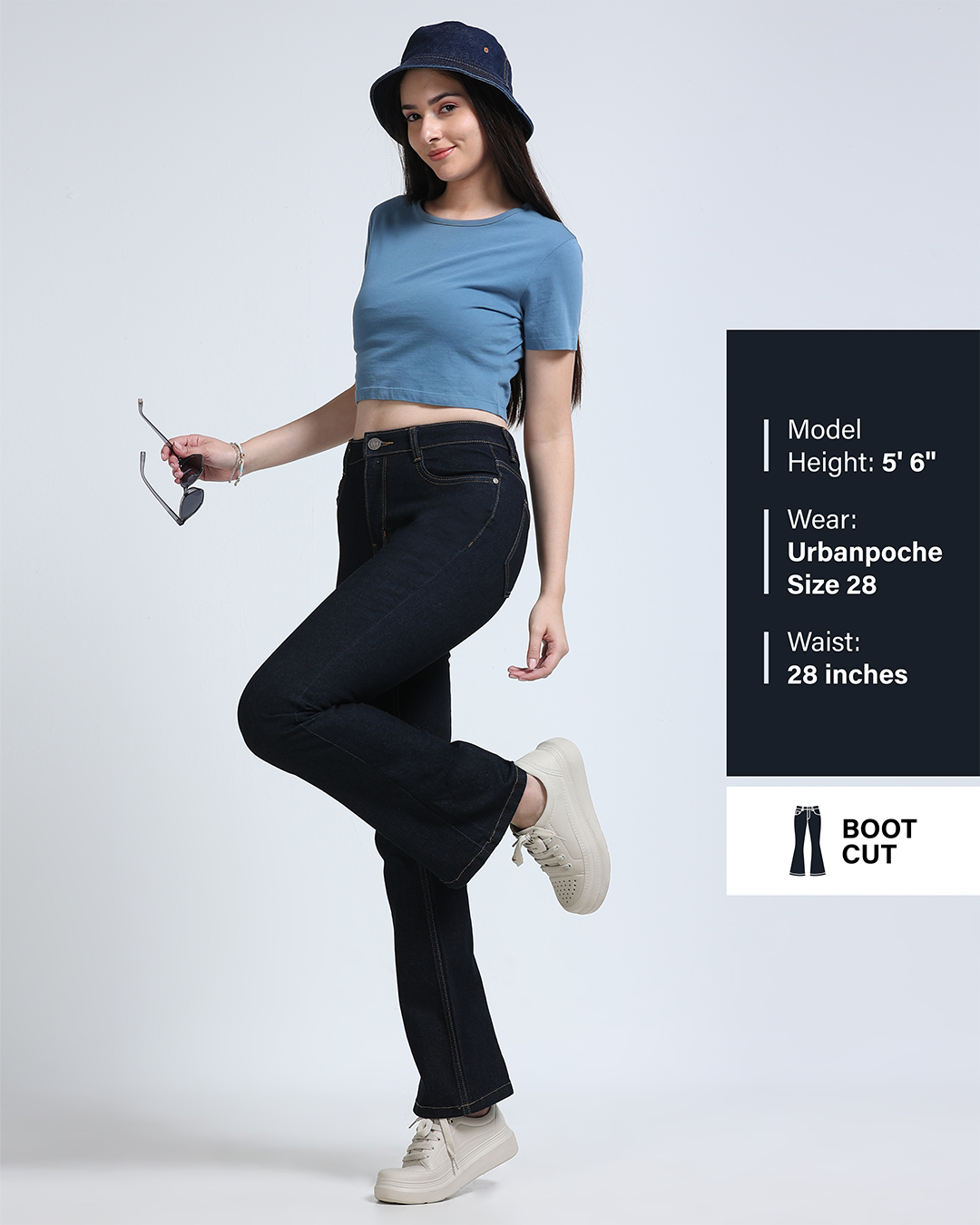 High Rise Bootcut Jeans - Indigo