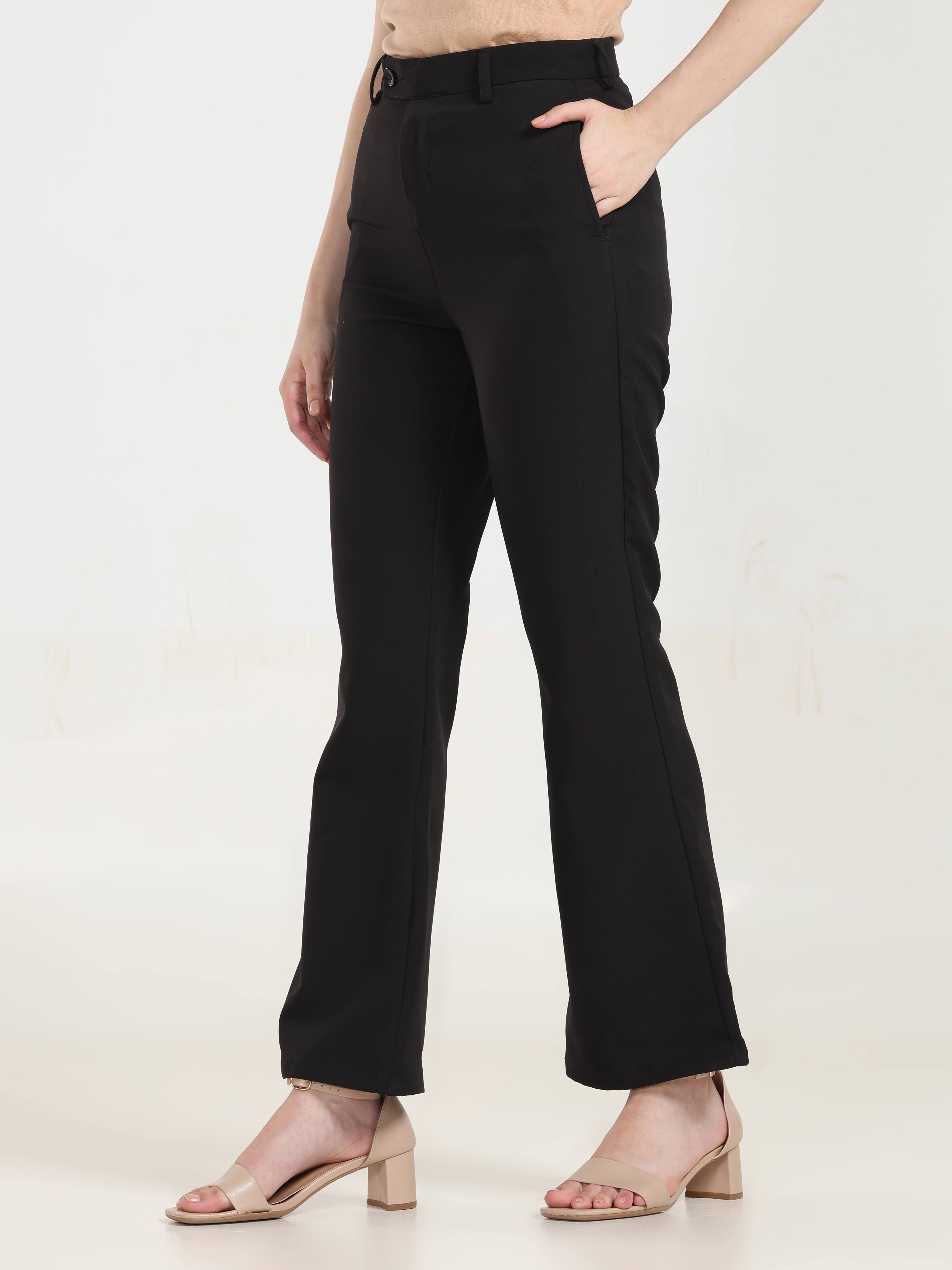 High Rise Bootcut trousers - Black