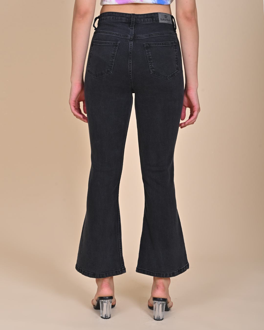 High Rise Bootcut Jeans - Grey