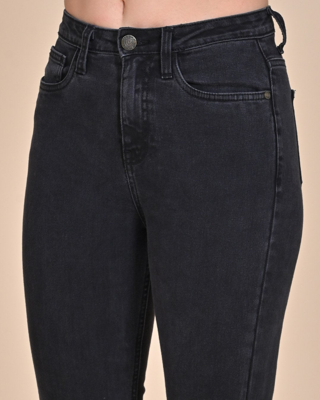 High Rise Bootcut Jeans - Grey