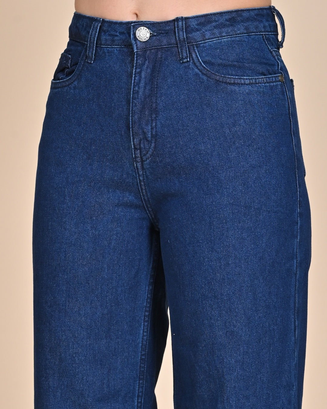 High Rise Wide Leg Denim Jeans - Indigo