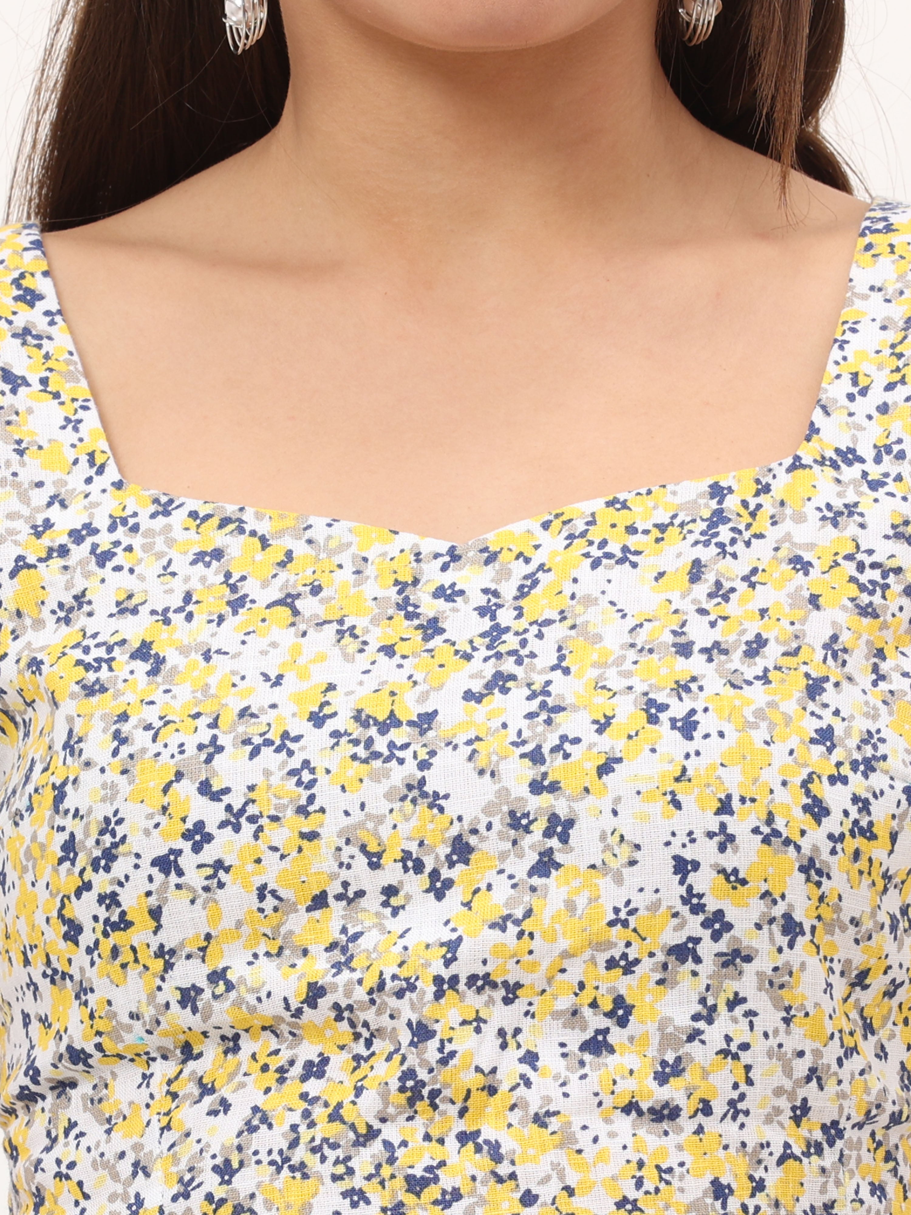 Sweetheart Smocked Crop Top