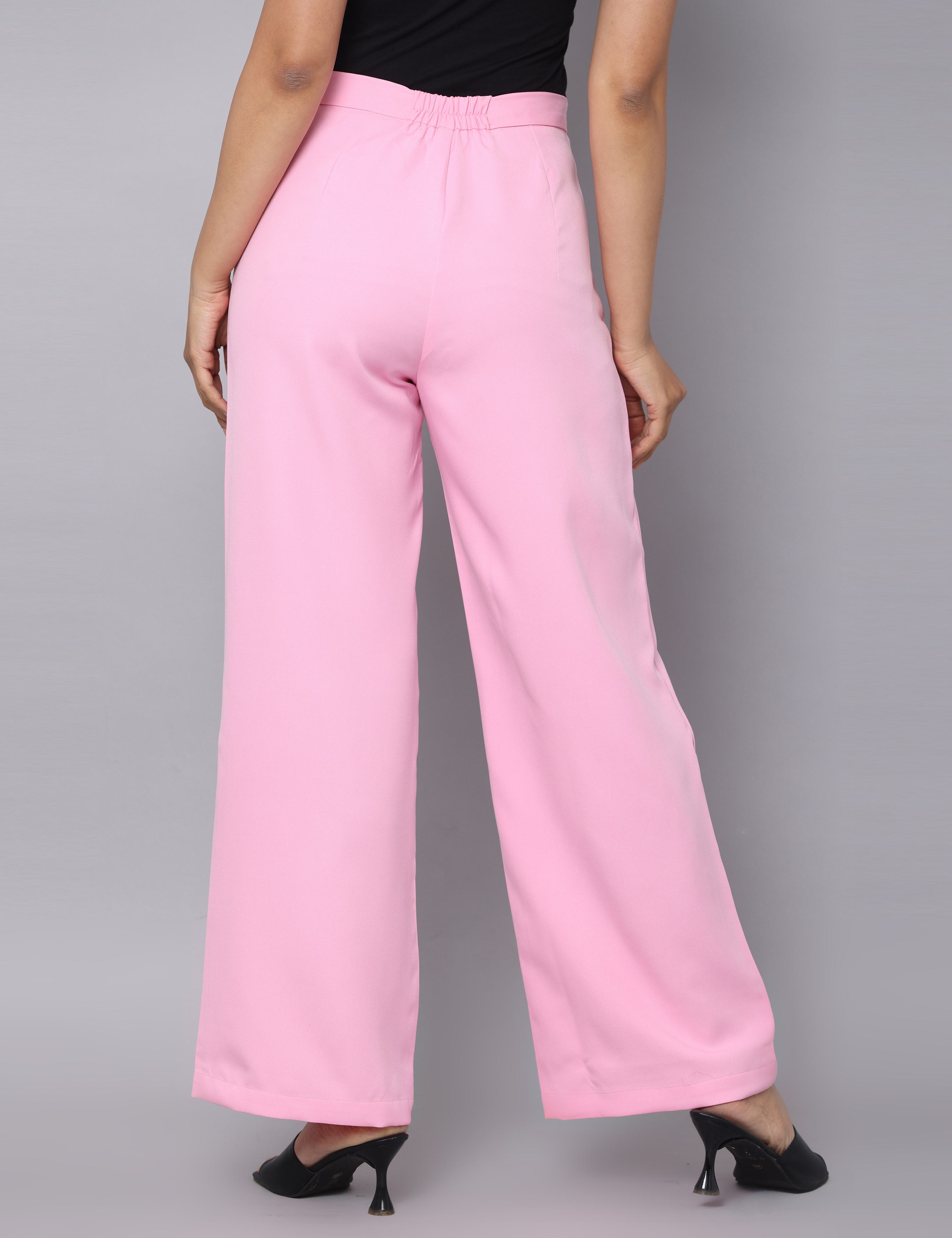 4 Way Stretch High-waist trousers-Pink
