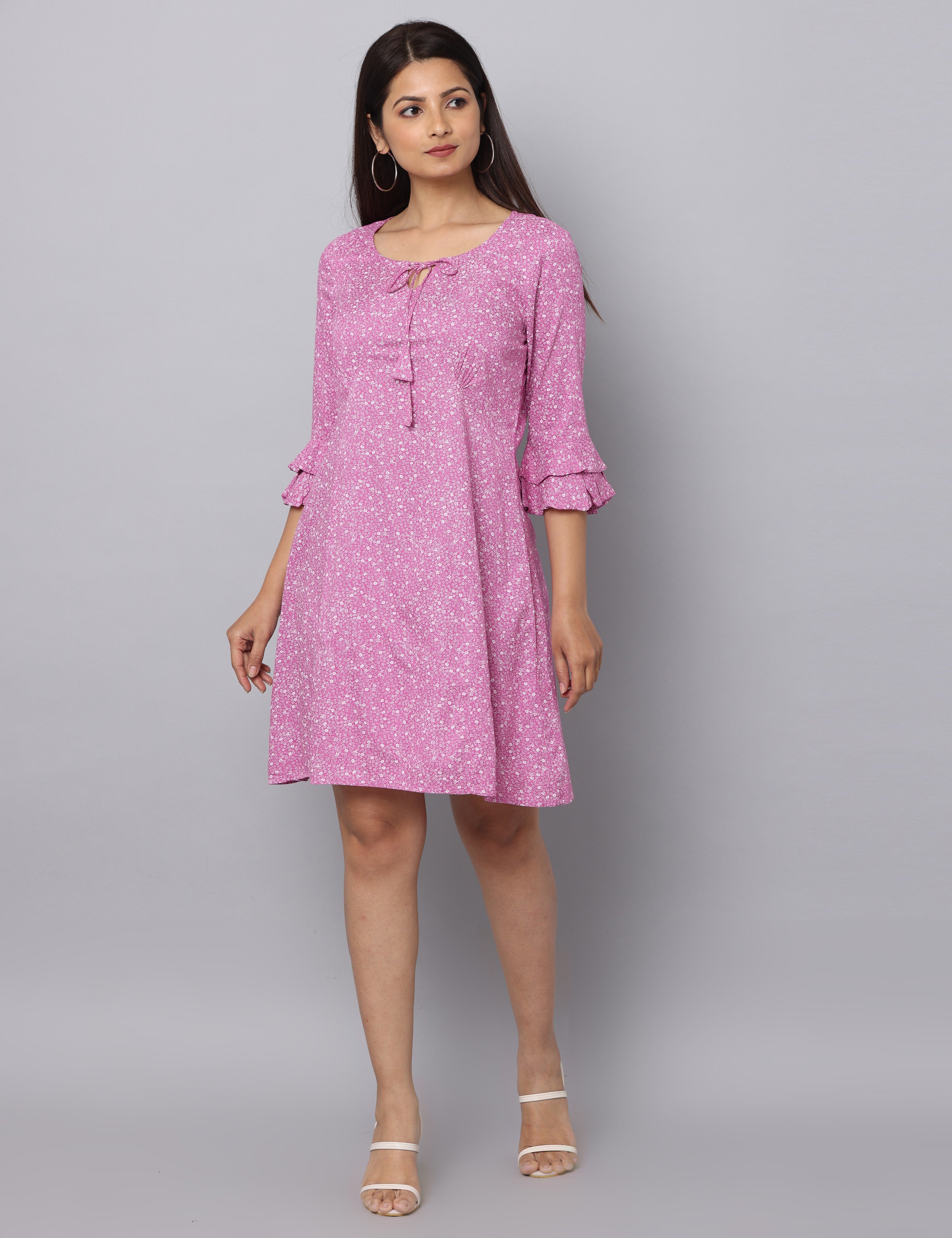 Crew Neck Tunic Dress