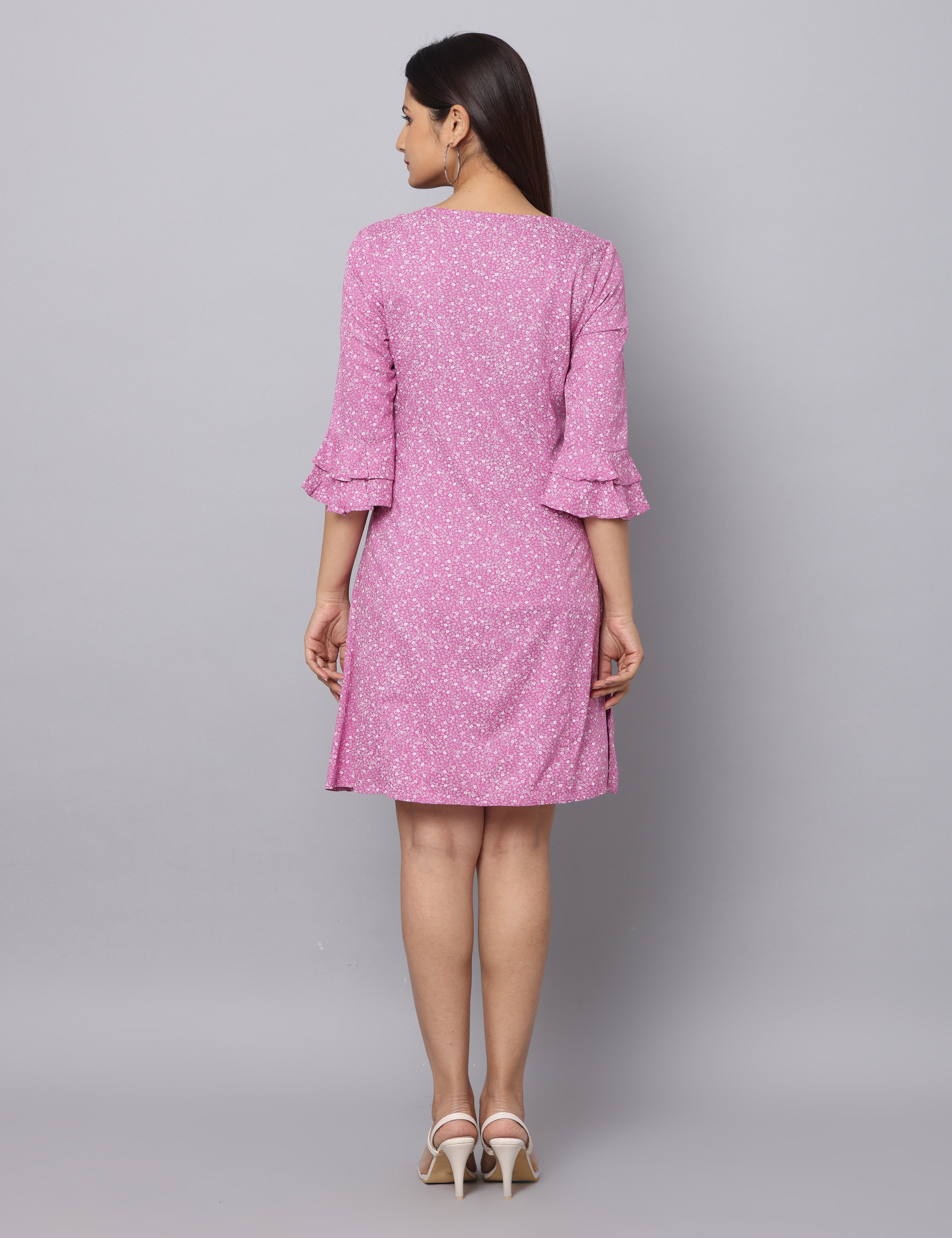 Crew Neck Tunic Dress