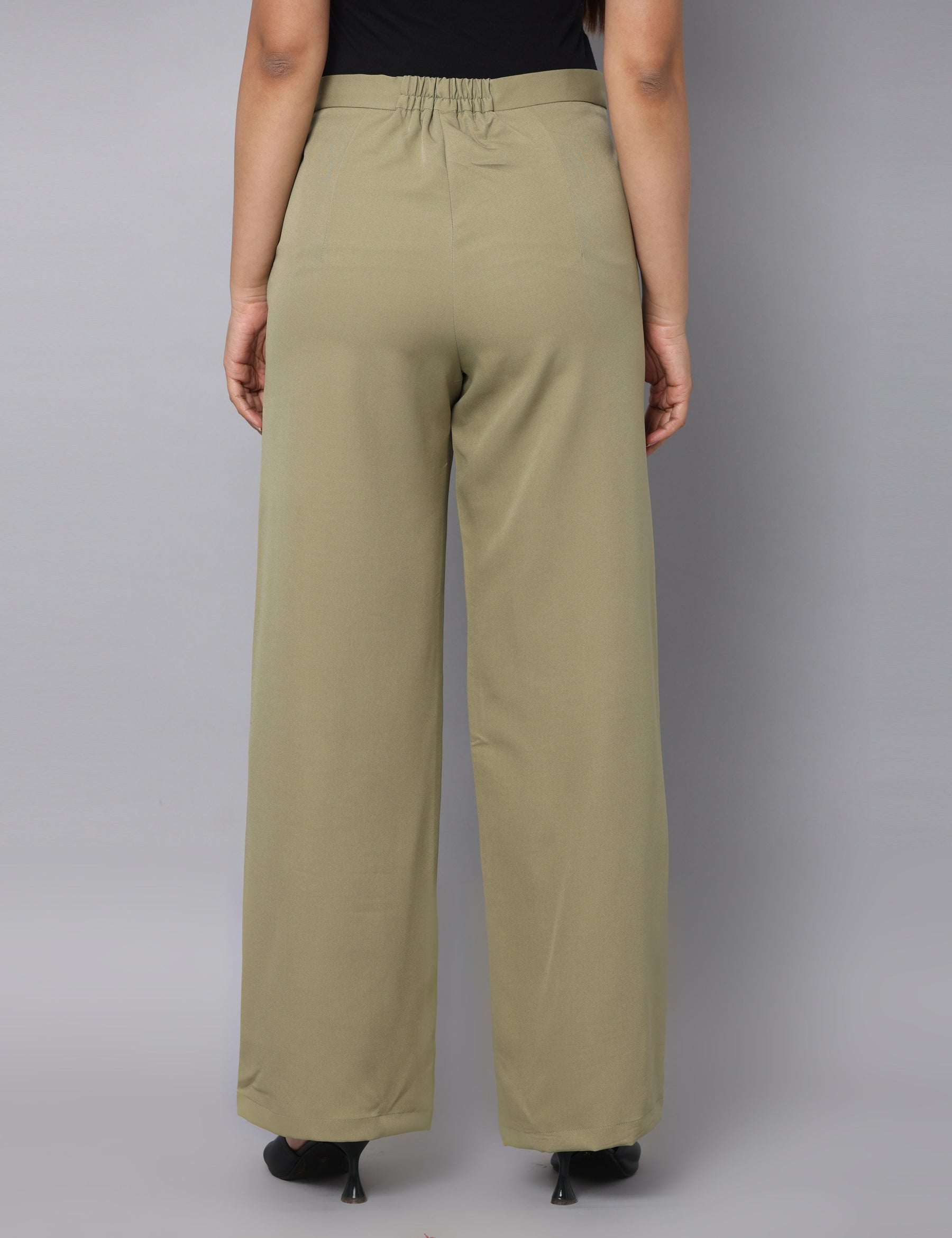 4 Way Stretch High-waist trousers-Green
