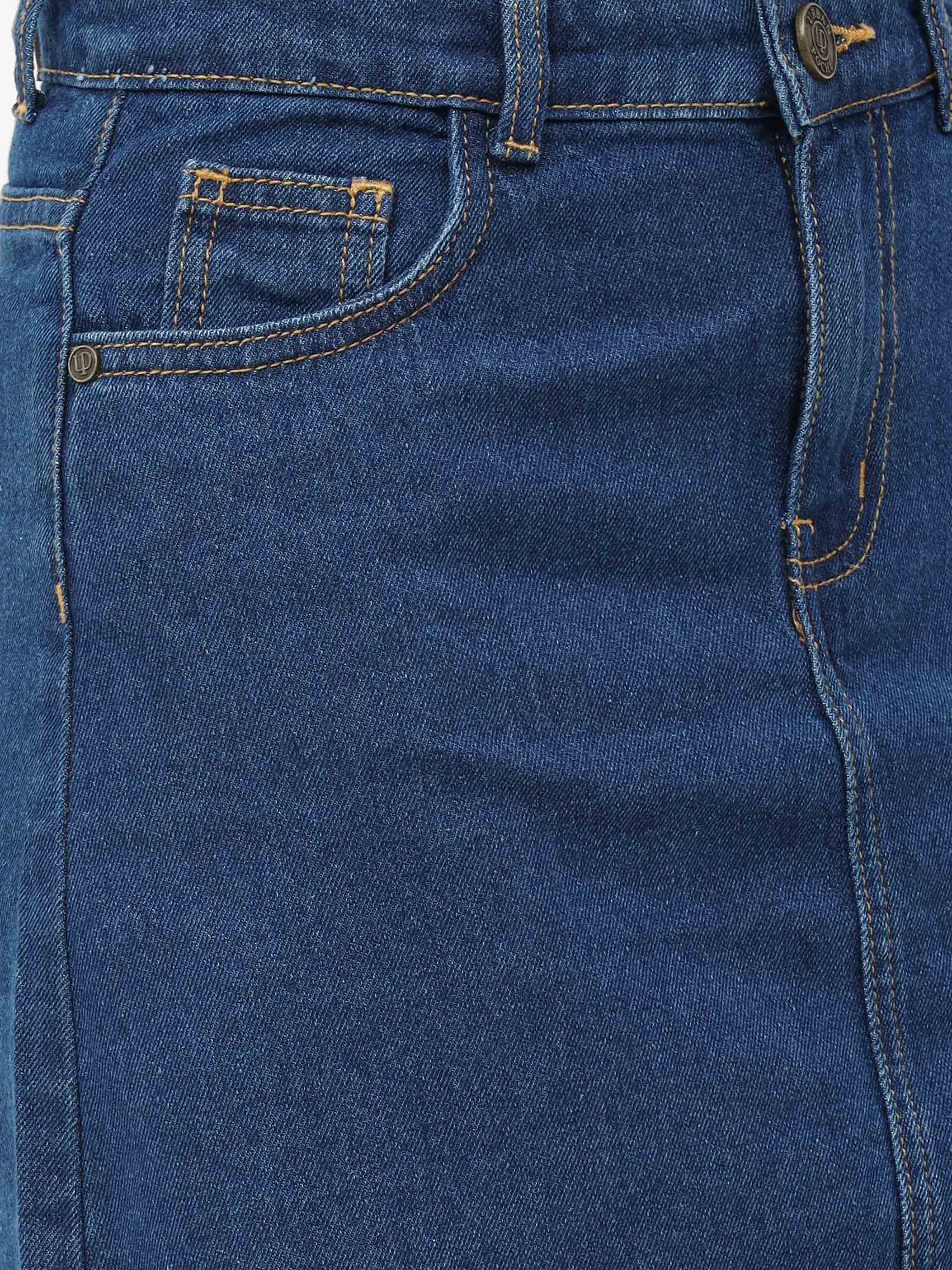 Hight Waist Blue Denim skirt