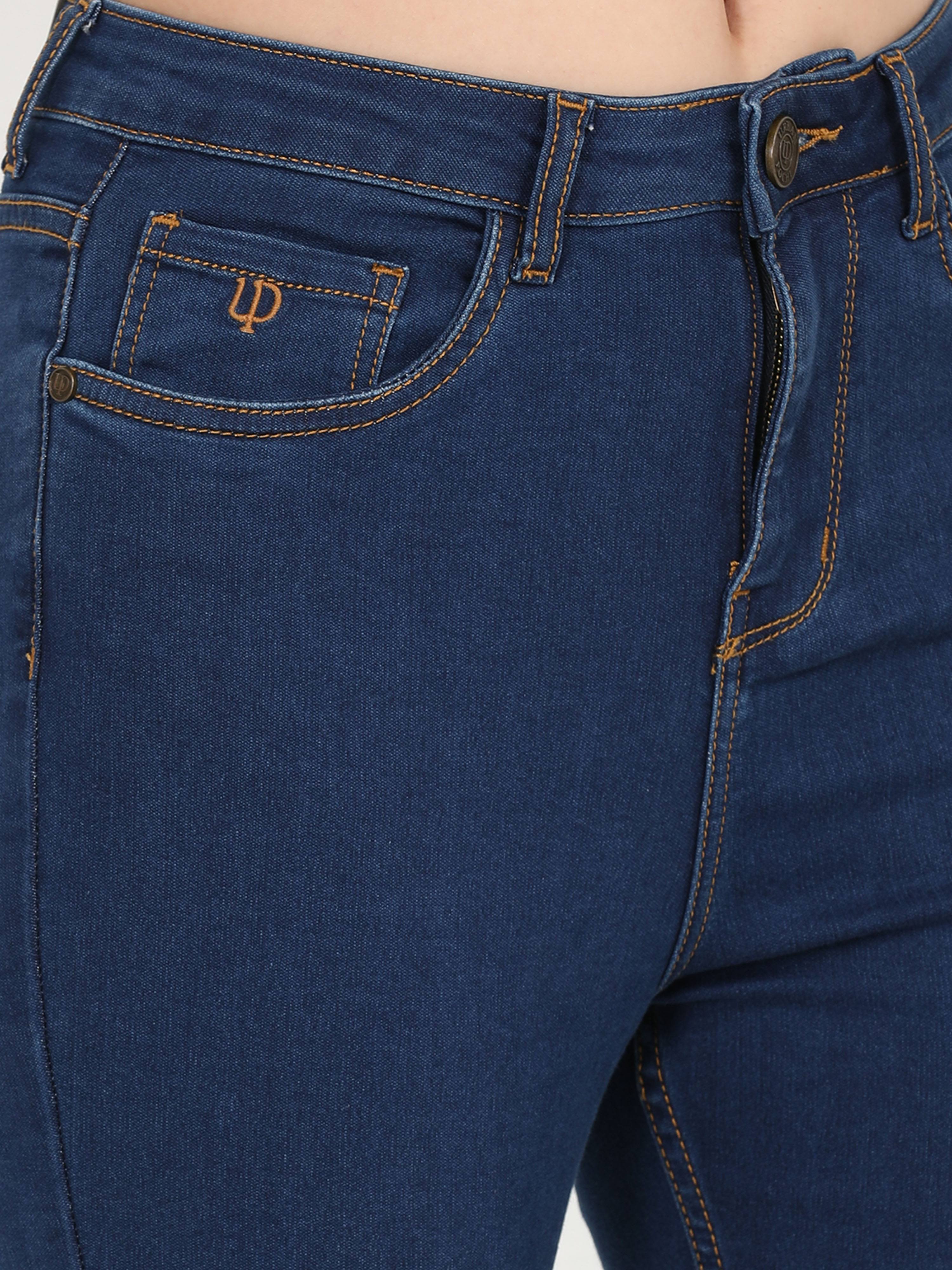 Skinny Blue High Waist Jeans Ankle Fit