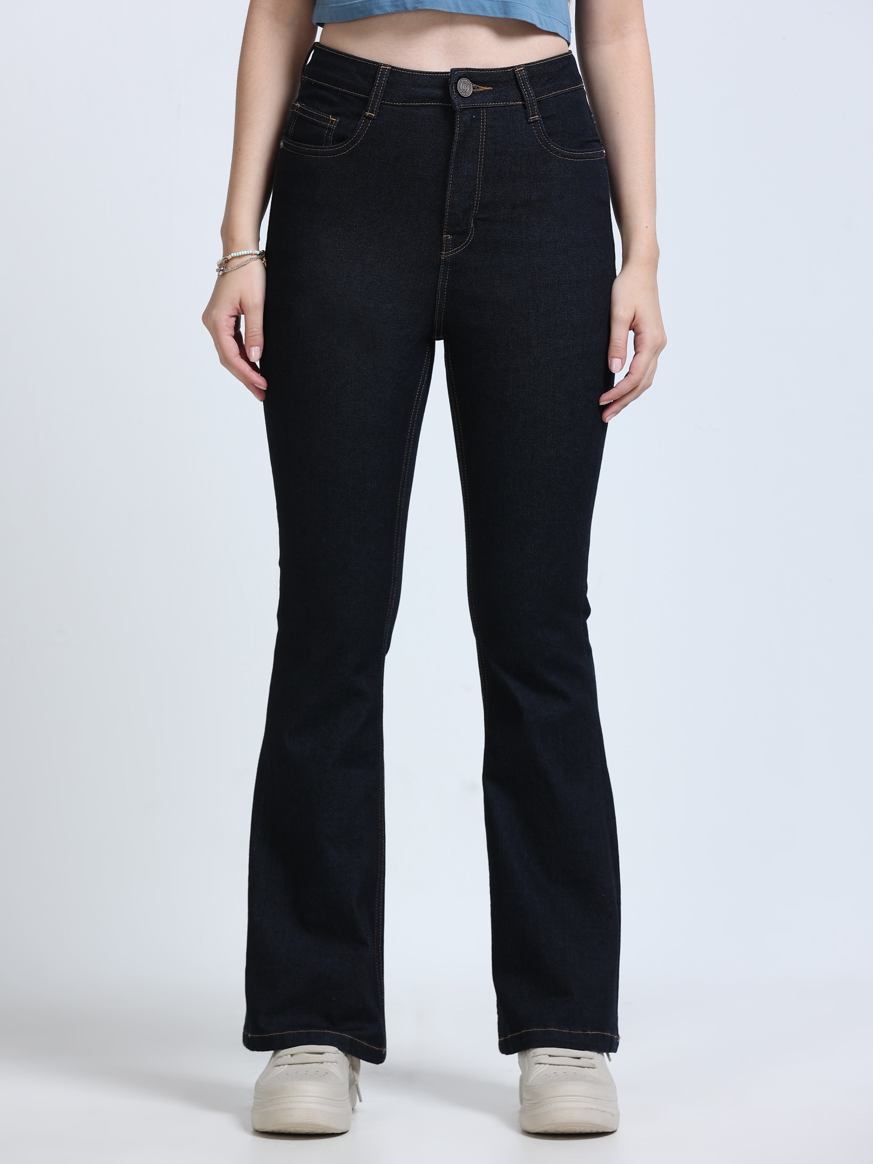 High Rise Bootcut Jeans - Indigo