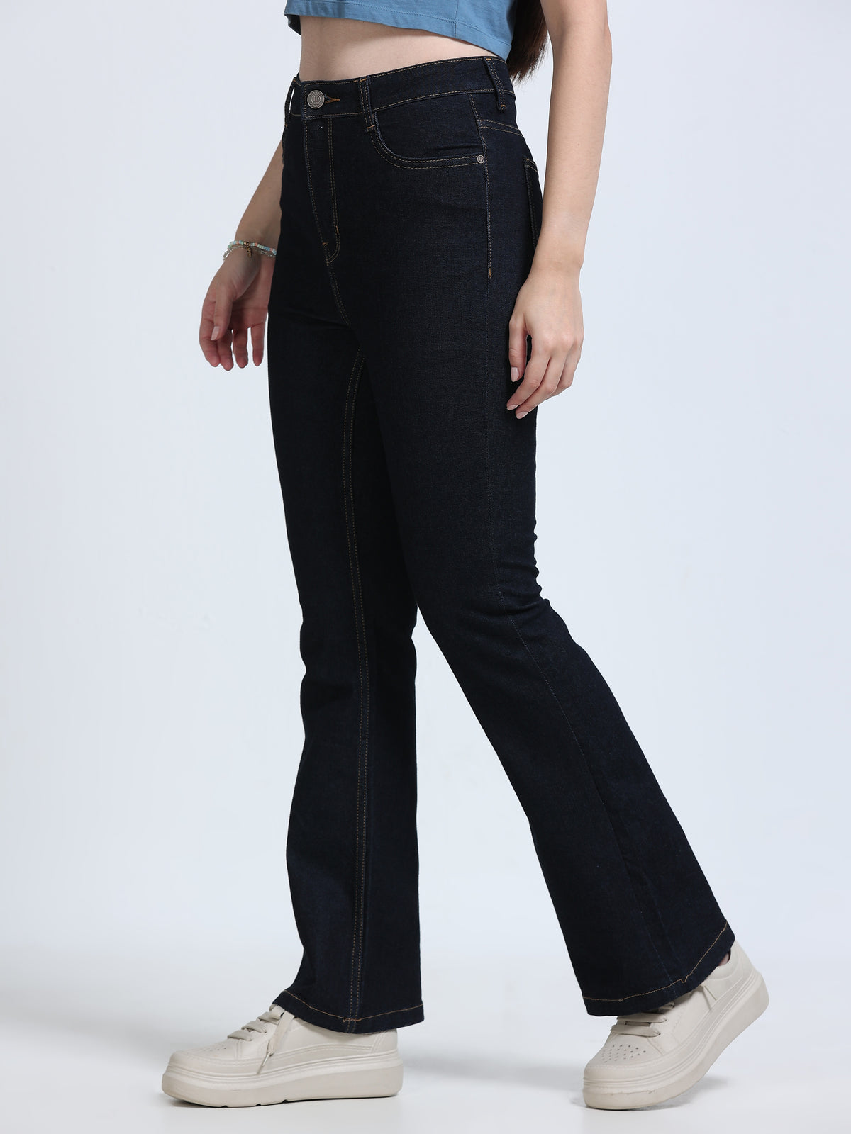 High Rise Bootcut Jeans - Indigo