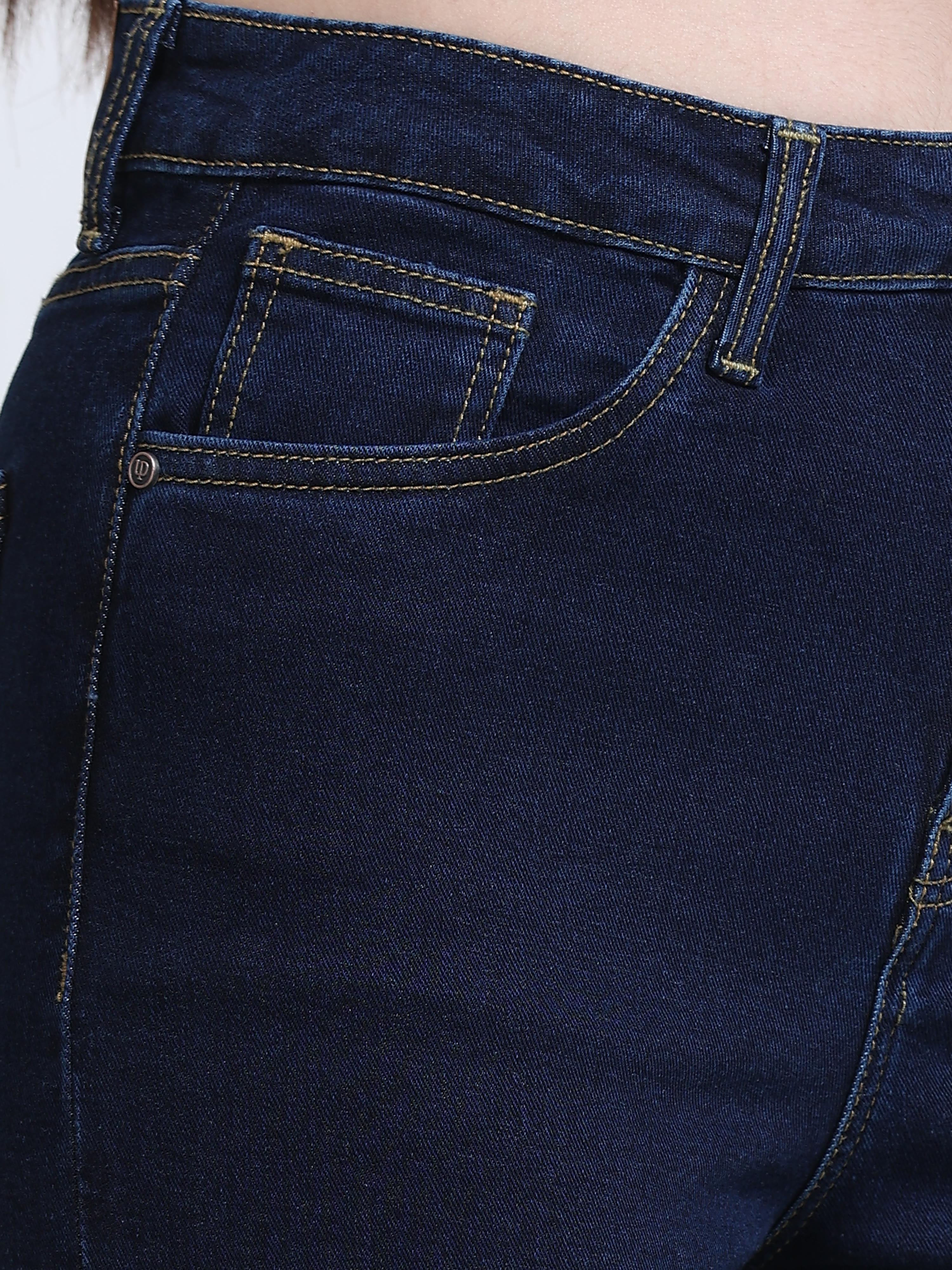 High Rise Straight Fit Jeans - Blue