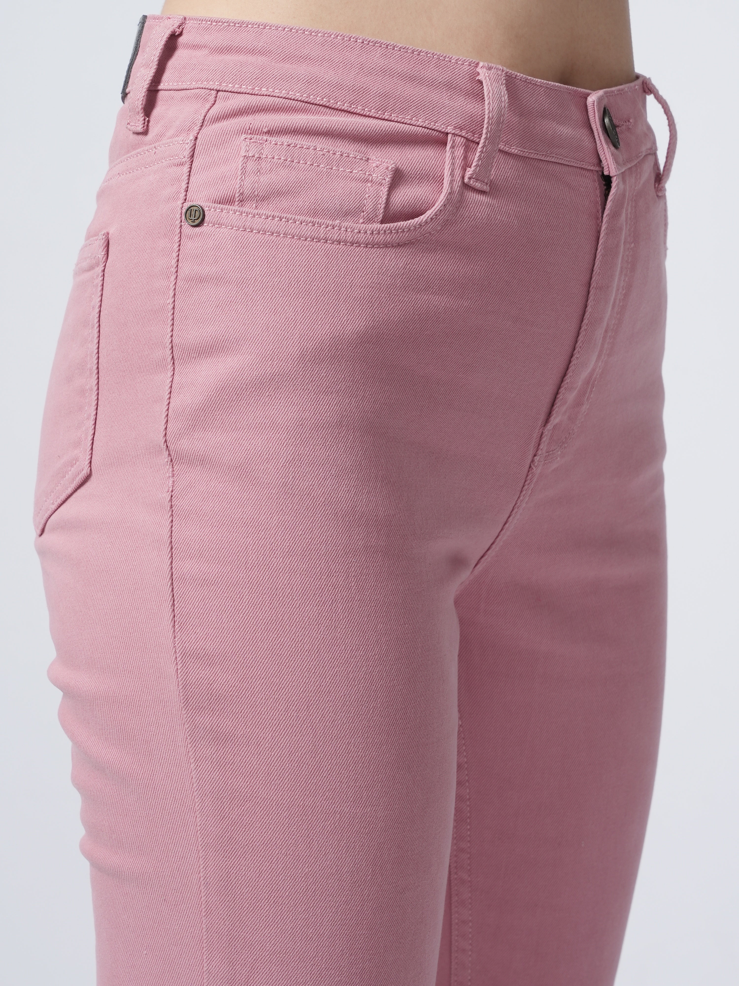 High Rise Bootcut Jeans - Pink