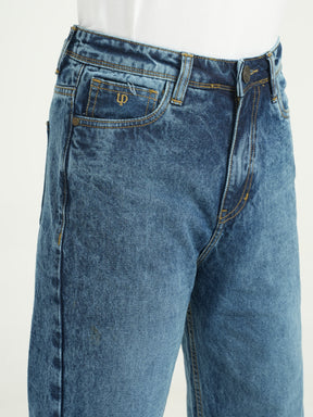 Blue High Rise Straight Fit Jeans