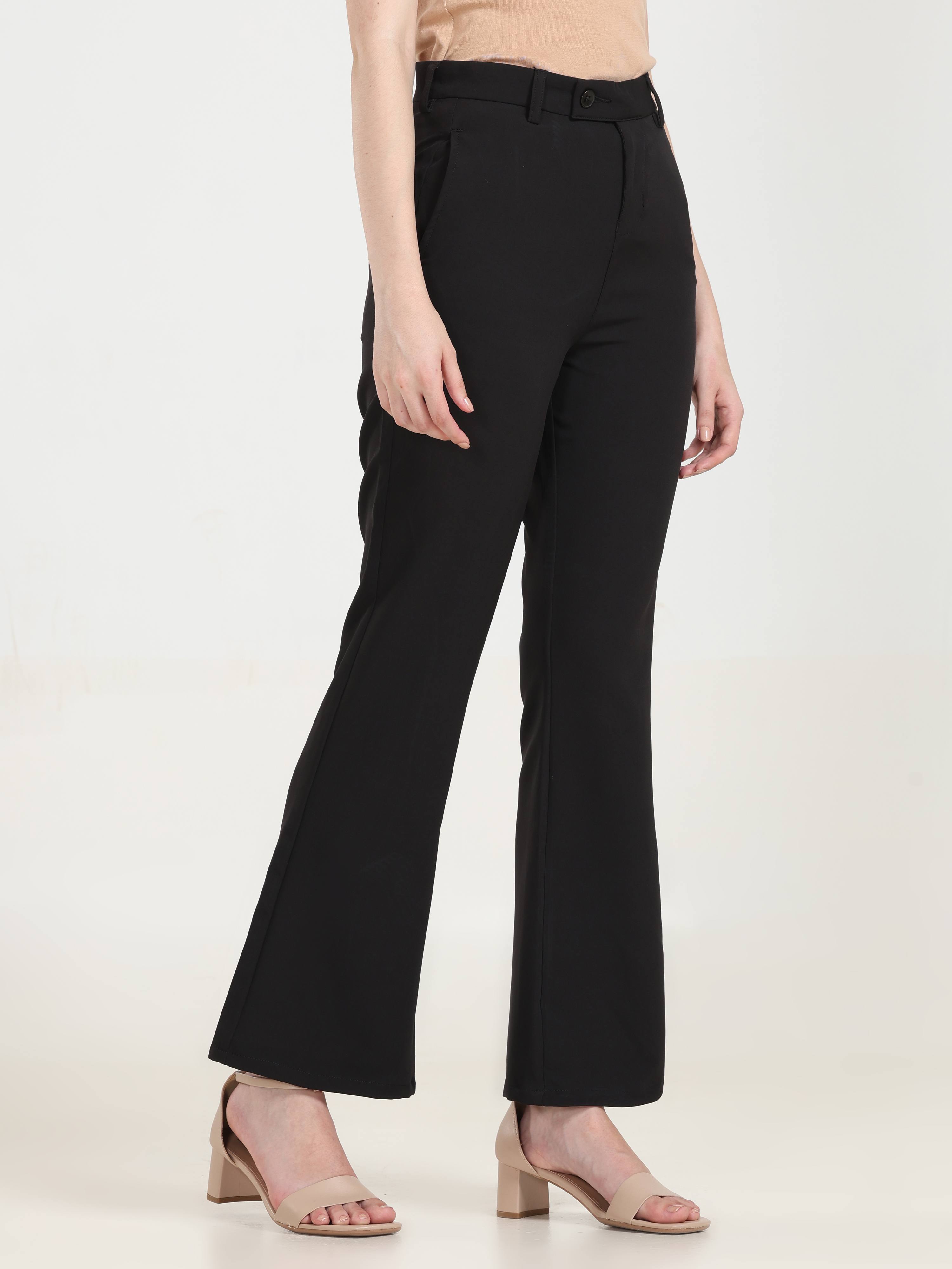 High Rise Bootcut trousers - Black