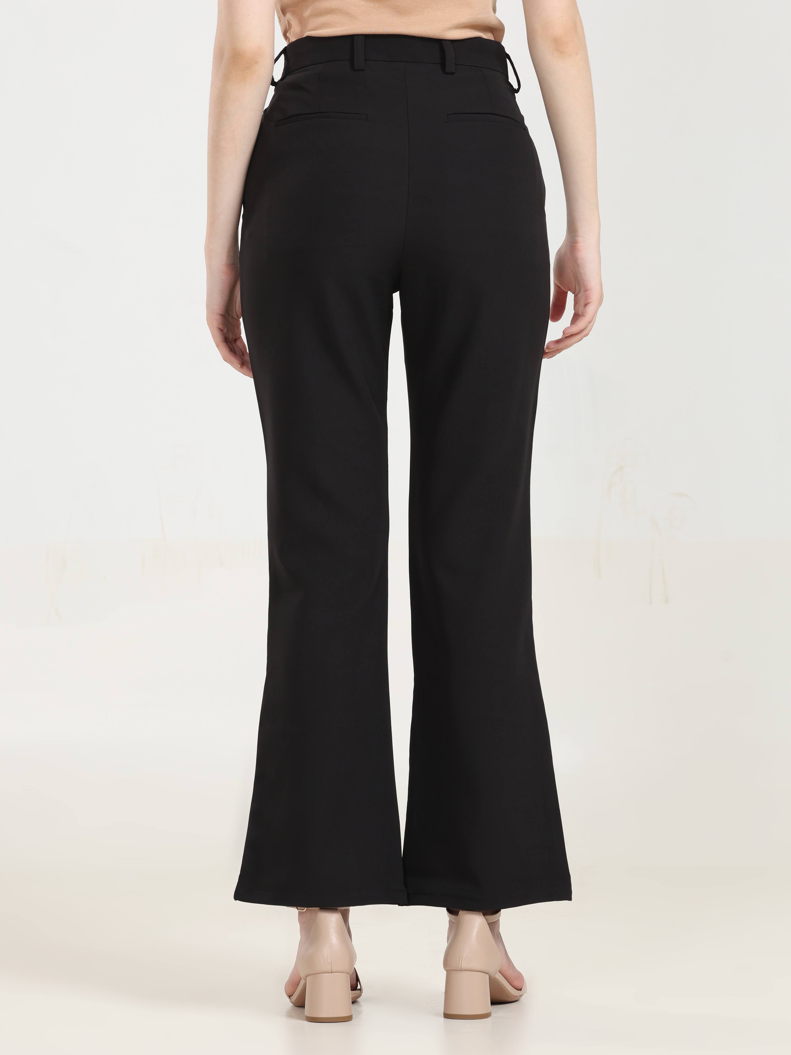 High Rise Bootcut trousers - Black