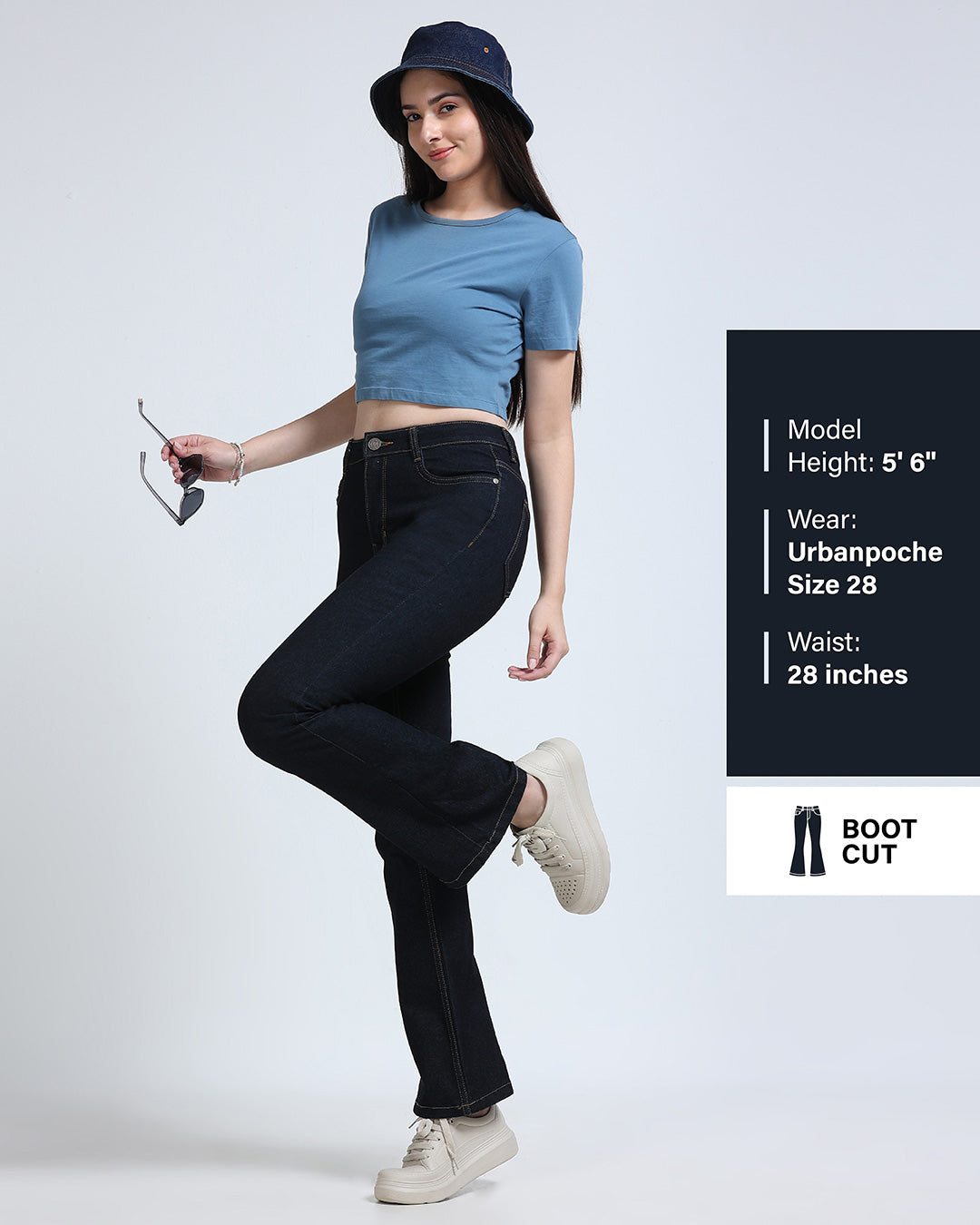 High Rise Bootcut Jeans - Indigo