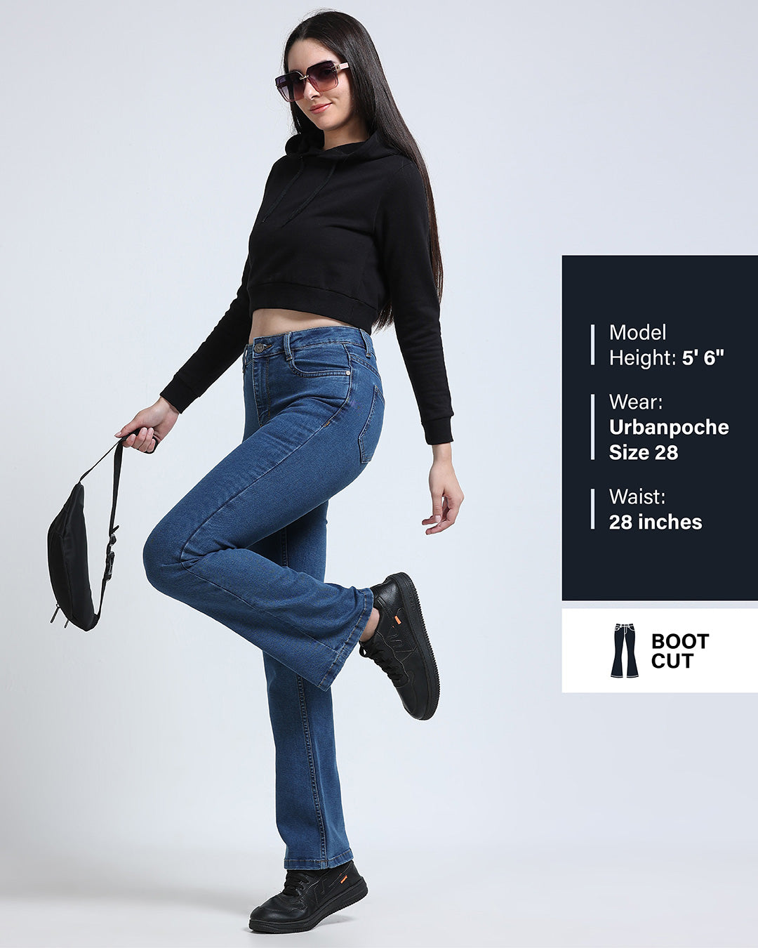 High Rise Bootcut Jeans - Blue