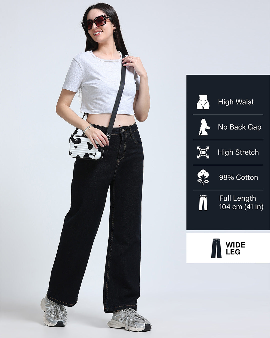 High Rise Wide Leg Jeans - Indigo