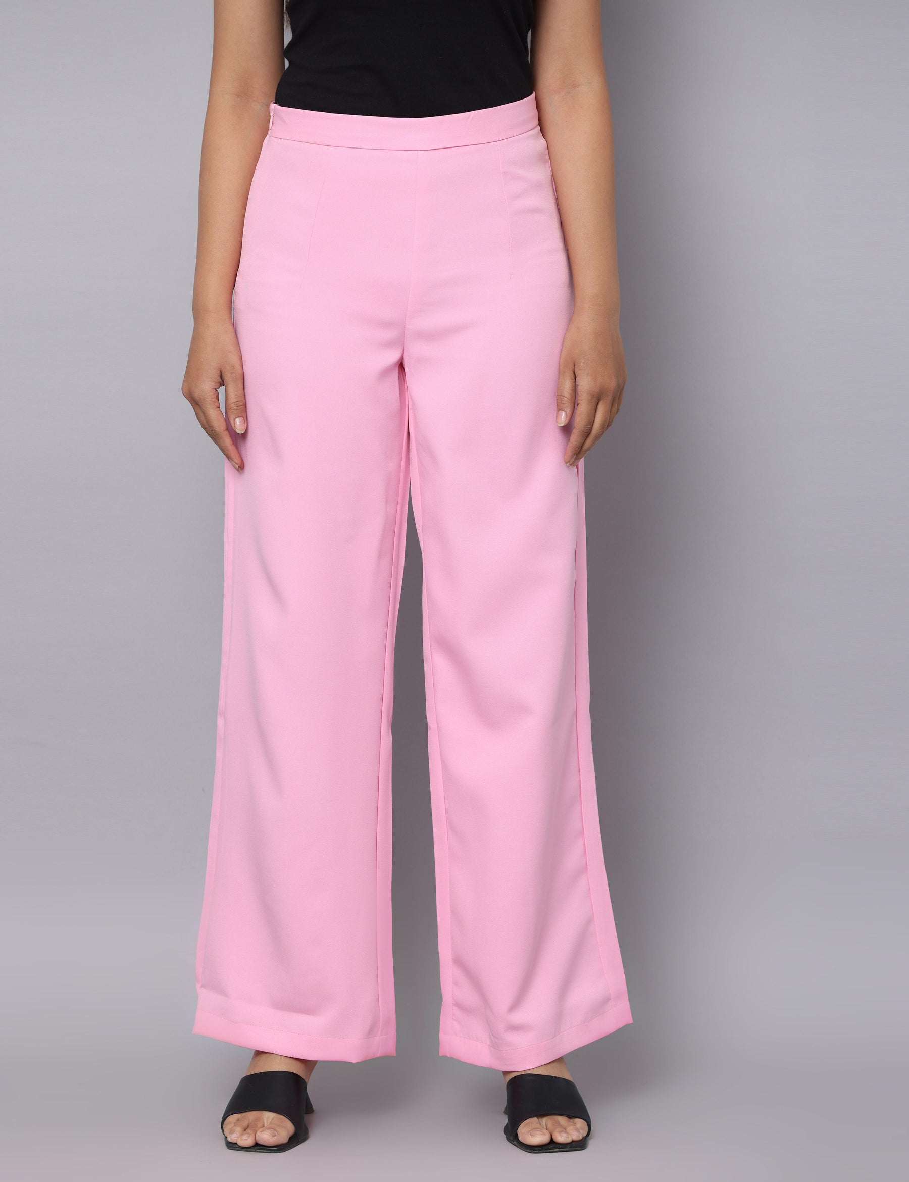4 Way Stretch High-waist trousers-Pink