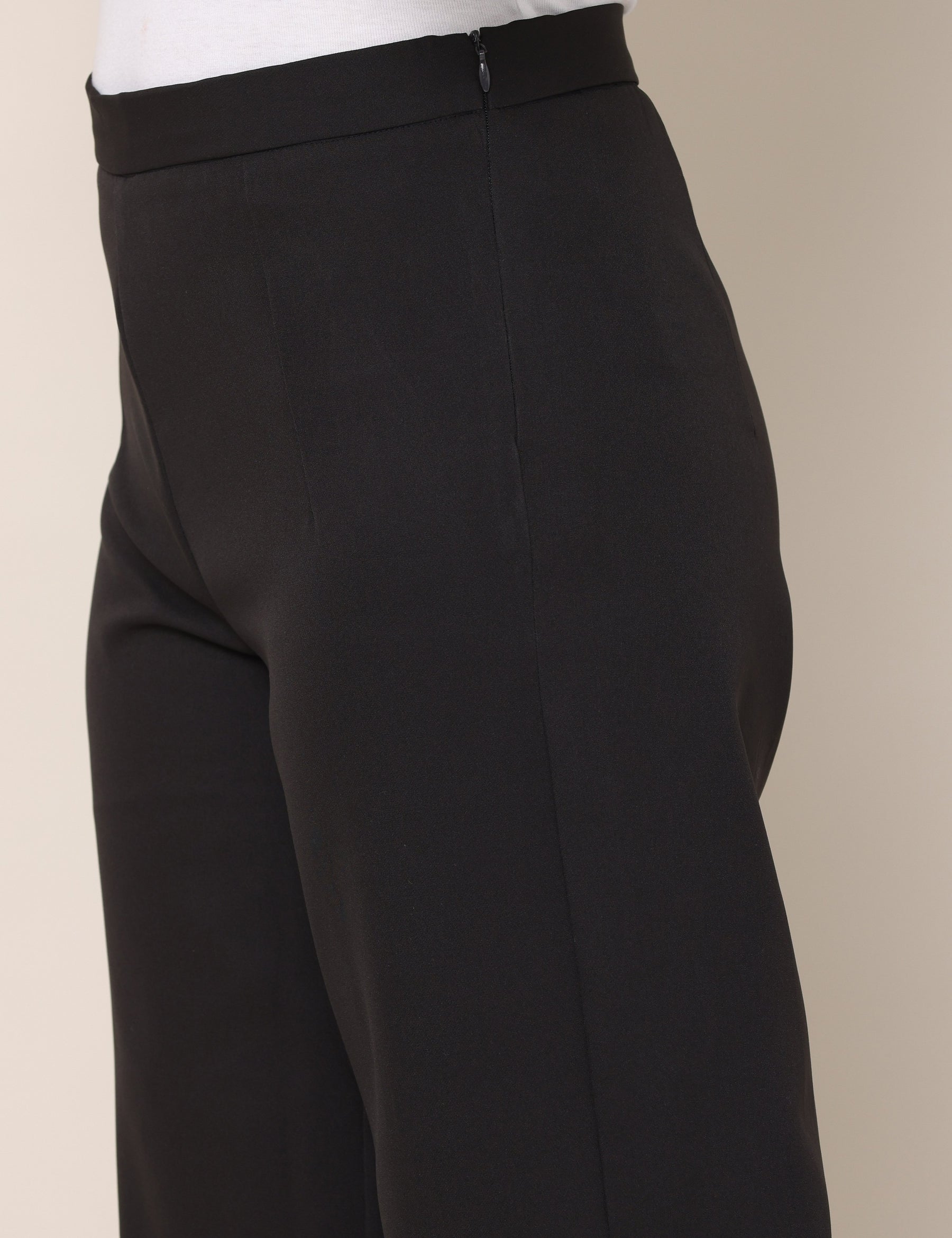 4 Way Stretch High-waist trousers-Black