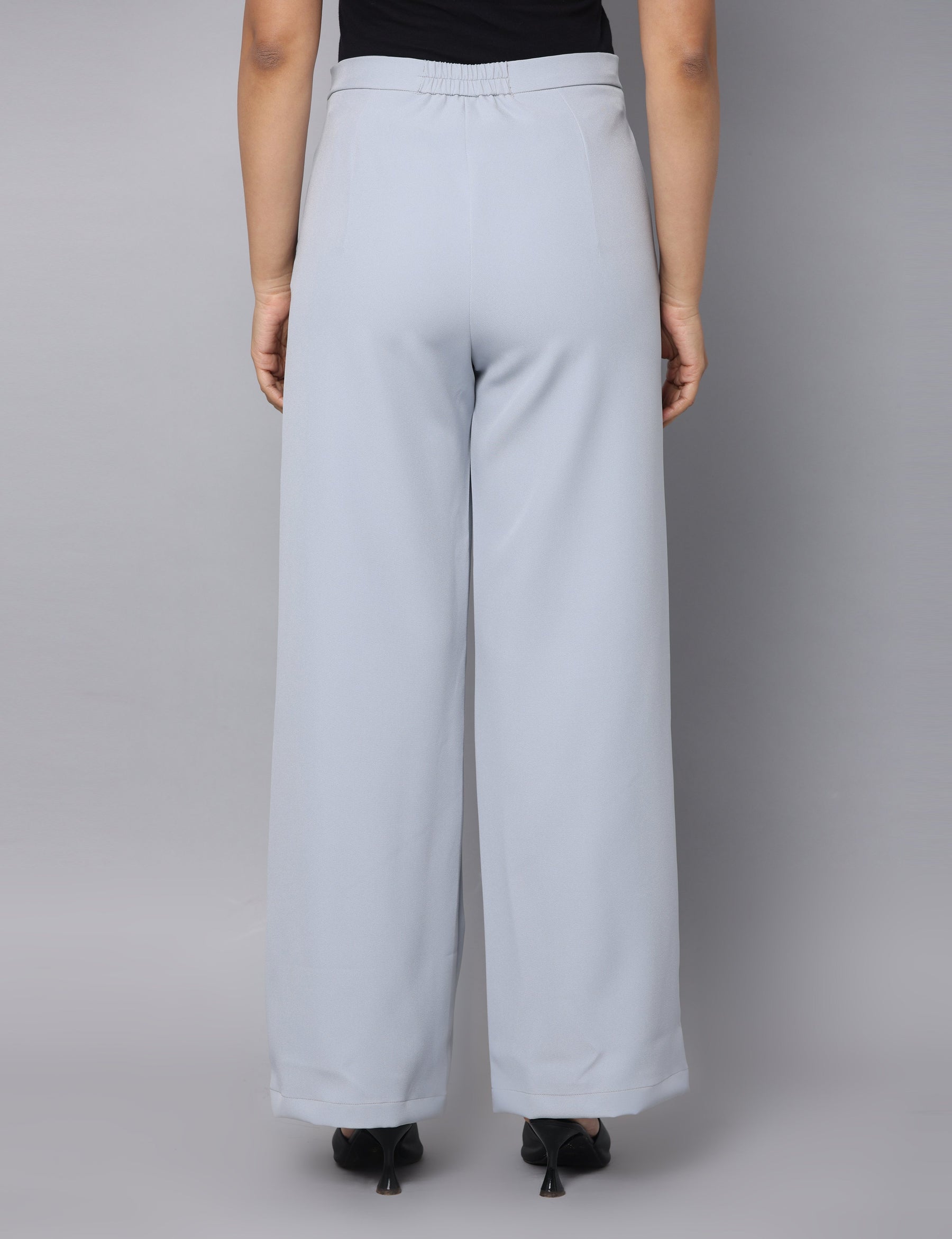 4 Way Stretch High-waist trousers-Grey