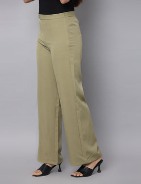 4 Way Stretch High-waist trousers-Green