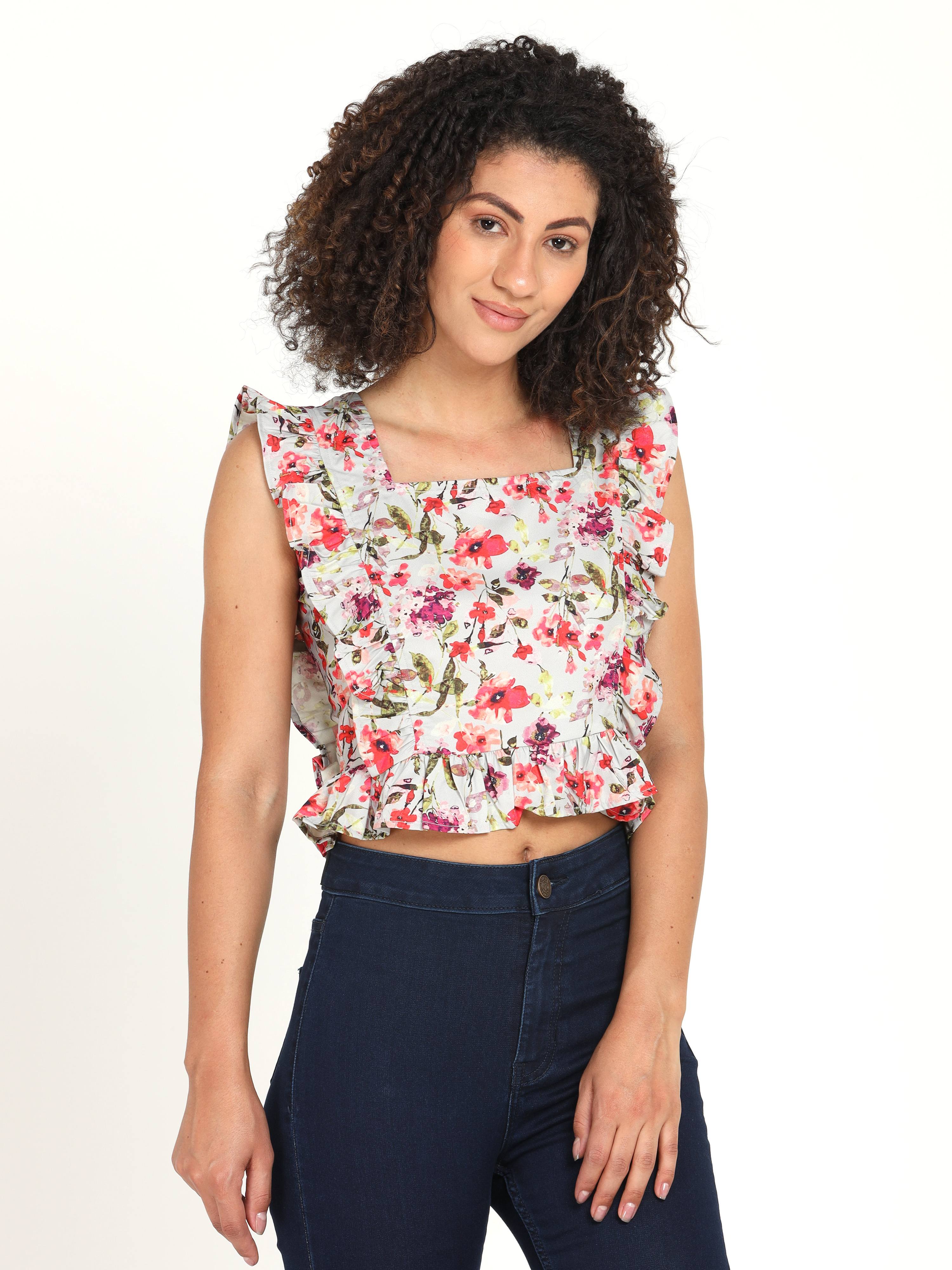 Missy Floral Crop Top