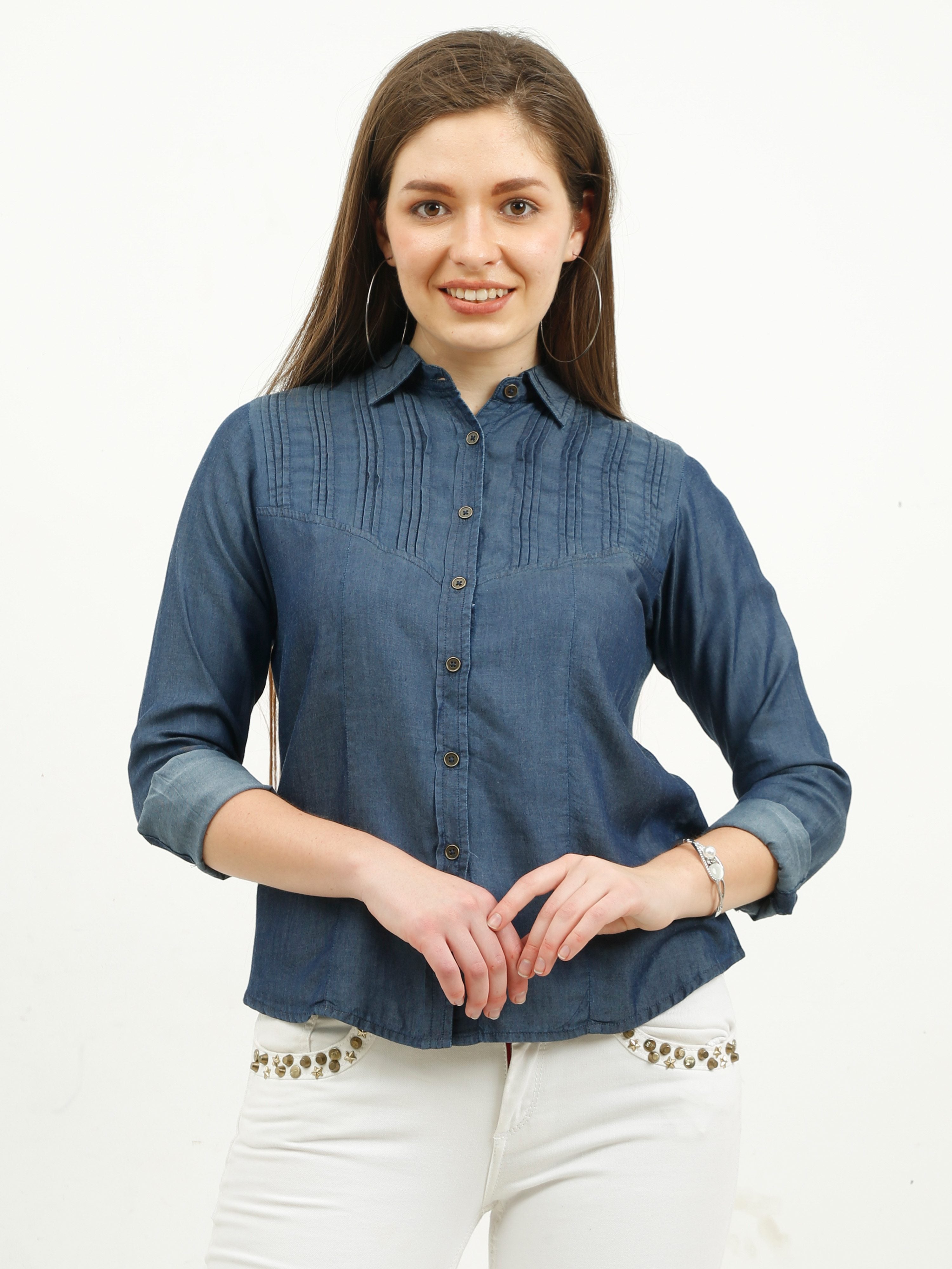 Clasic Collar Shirt with Pintuck