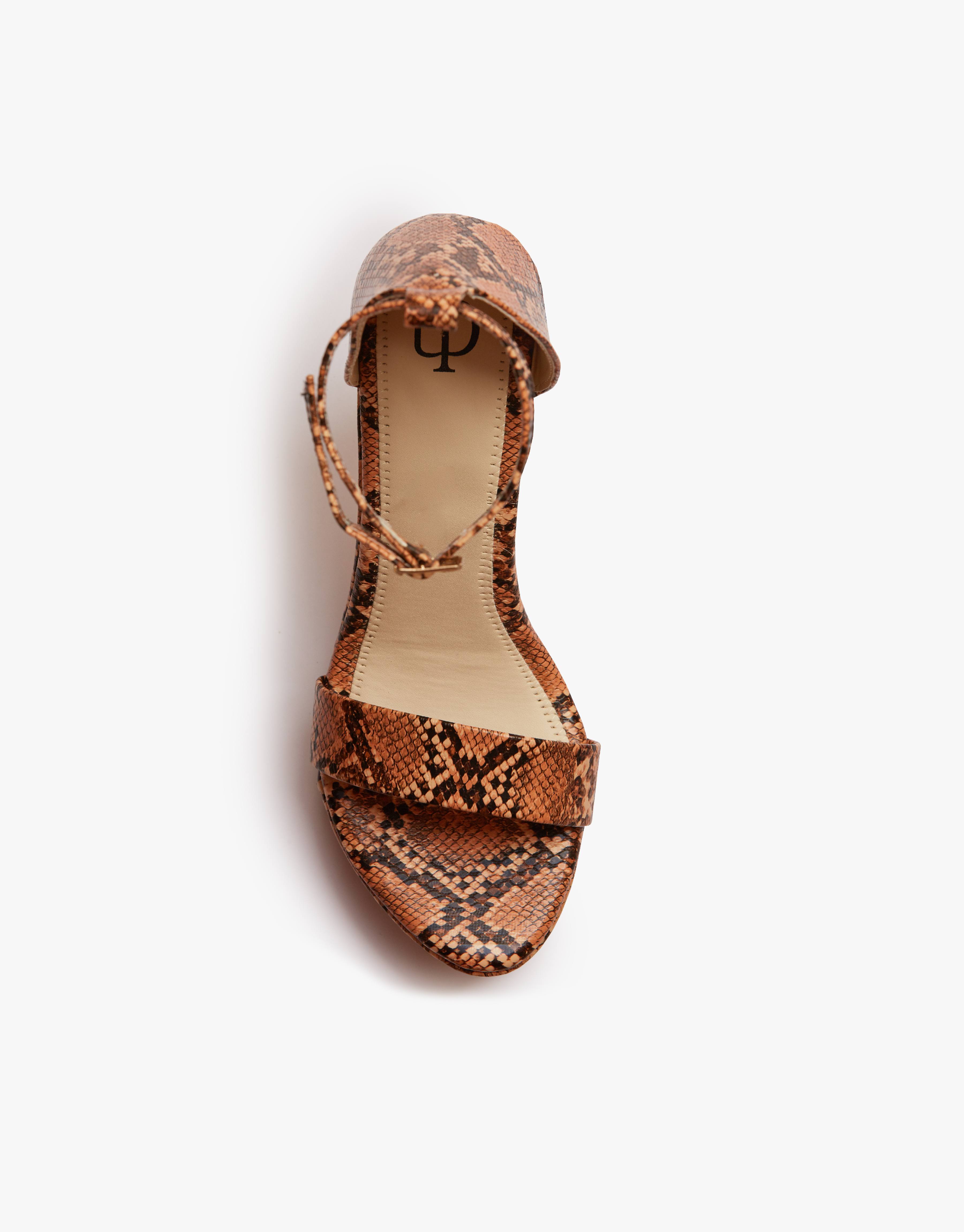 Caramel Snake Flatform Heel