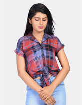 Chic- Crop Top With Tie Front