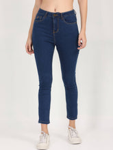 Skinny Blue High Waist Jeans Ankle Fit