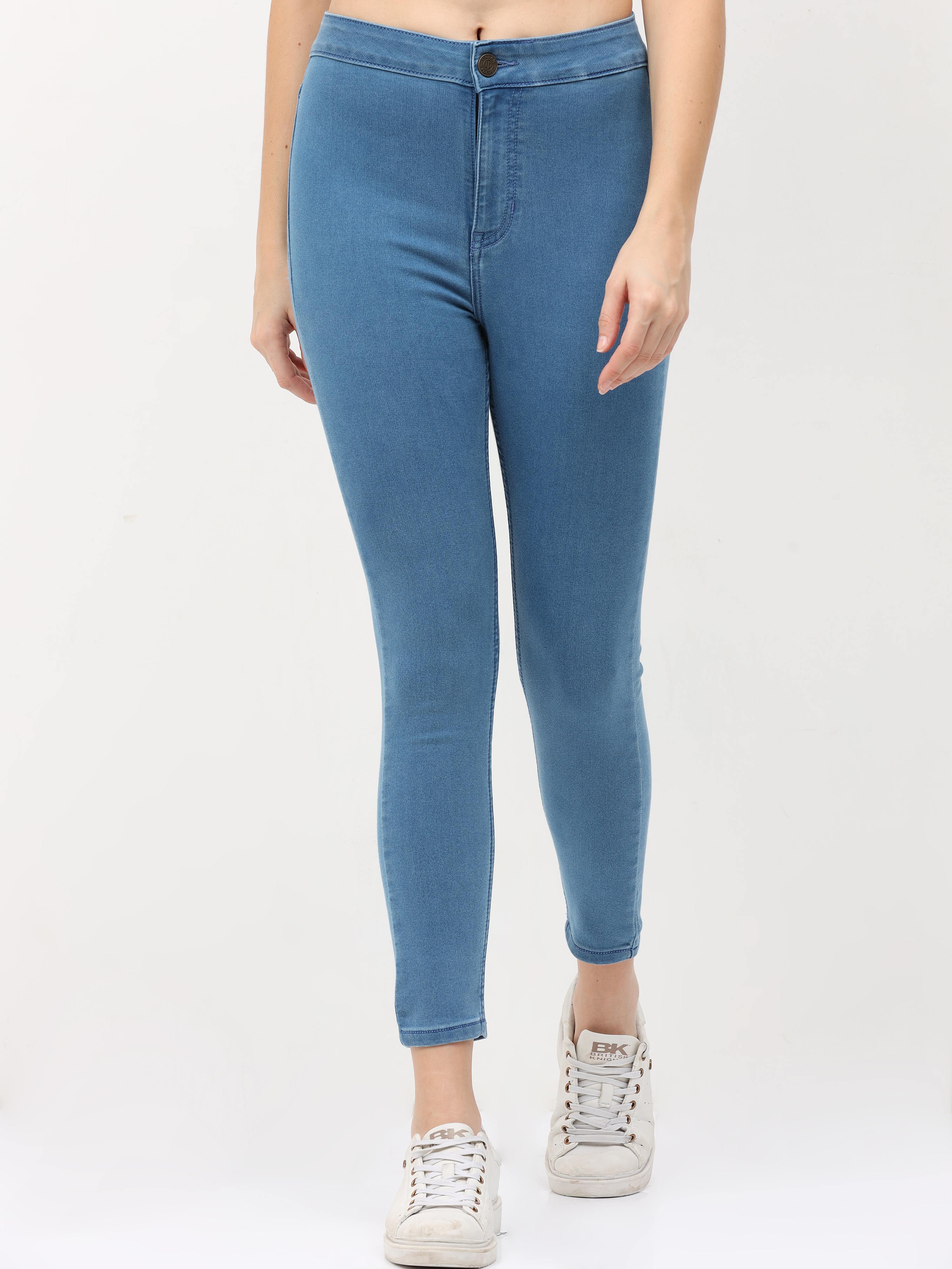 Skinny Blue High Waist Jeans Ankle Fit