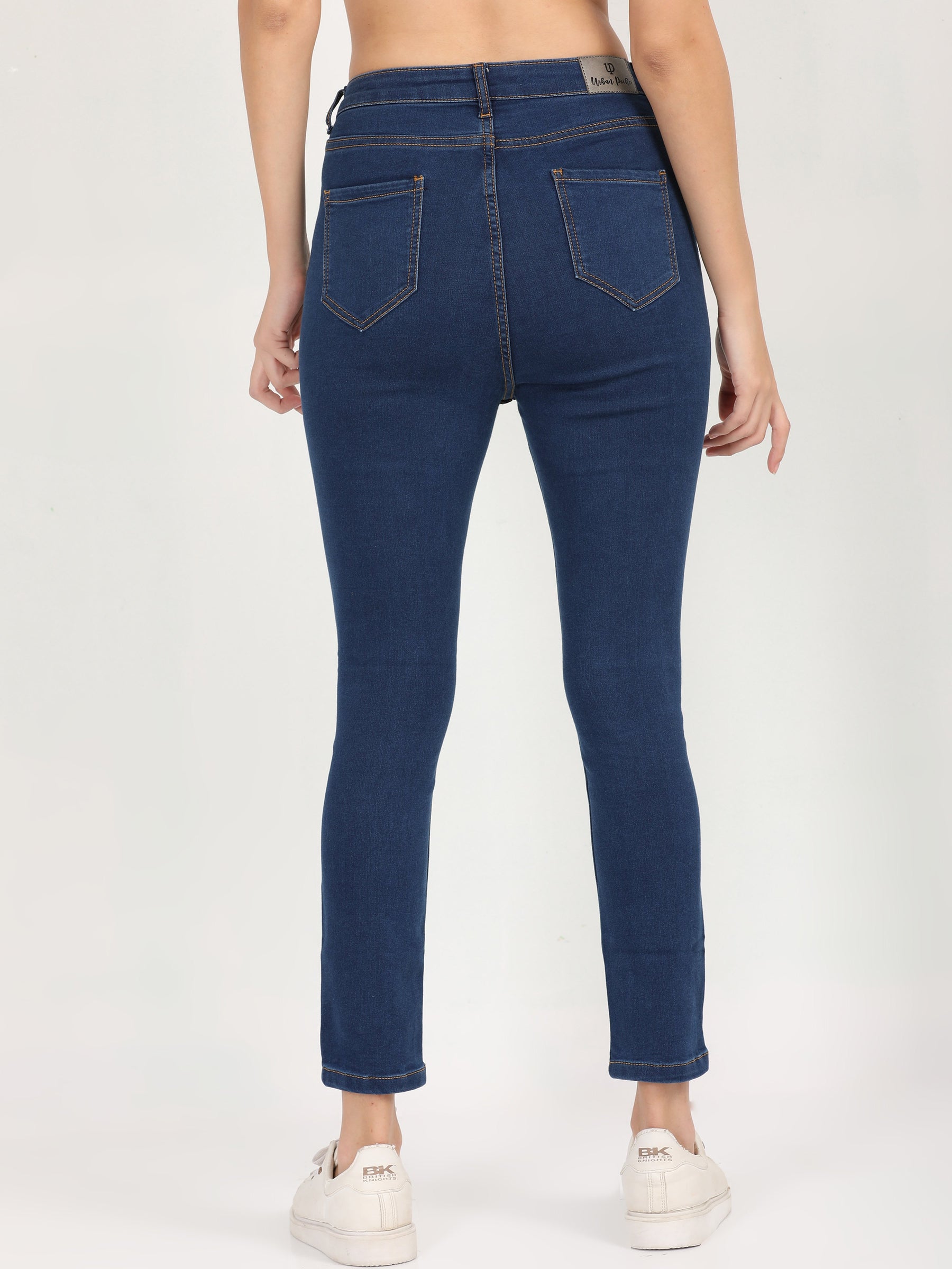 Skinny Blue High Waist Jeans Ankle Fit